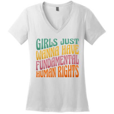 Just Want to Have Fundamental Rights  Equally Women's V-Neck T-Shirt