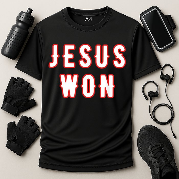 Jesus Won Texas Cooling Performance Crew T-Shirt
