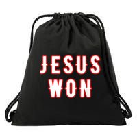 Jesus Won Texas Drawstring Bag