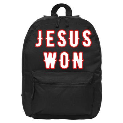 Jesus Won Texas 16 in Basic Backpack