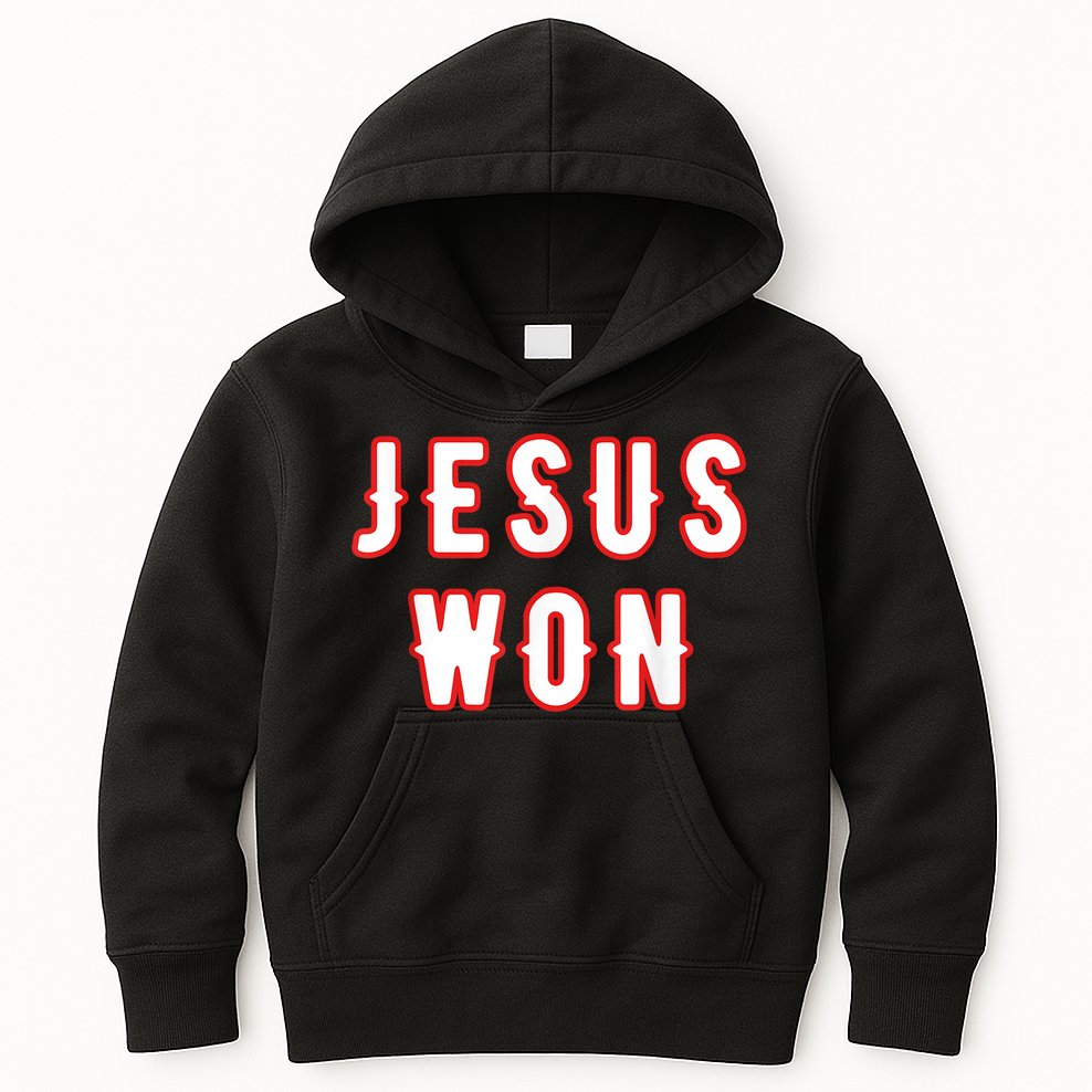 Jesus Won Texas Kids Hoodie