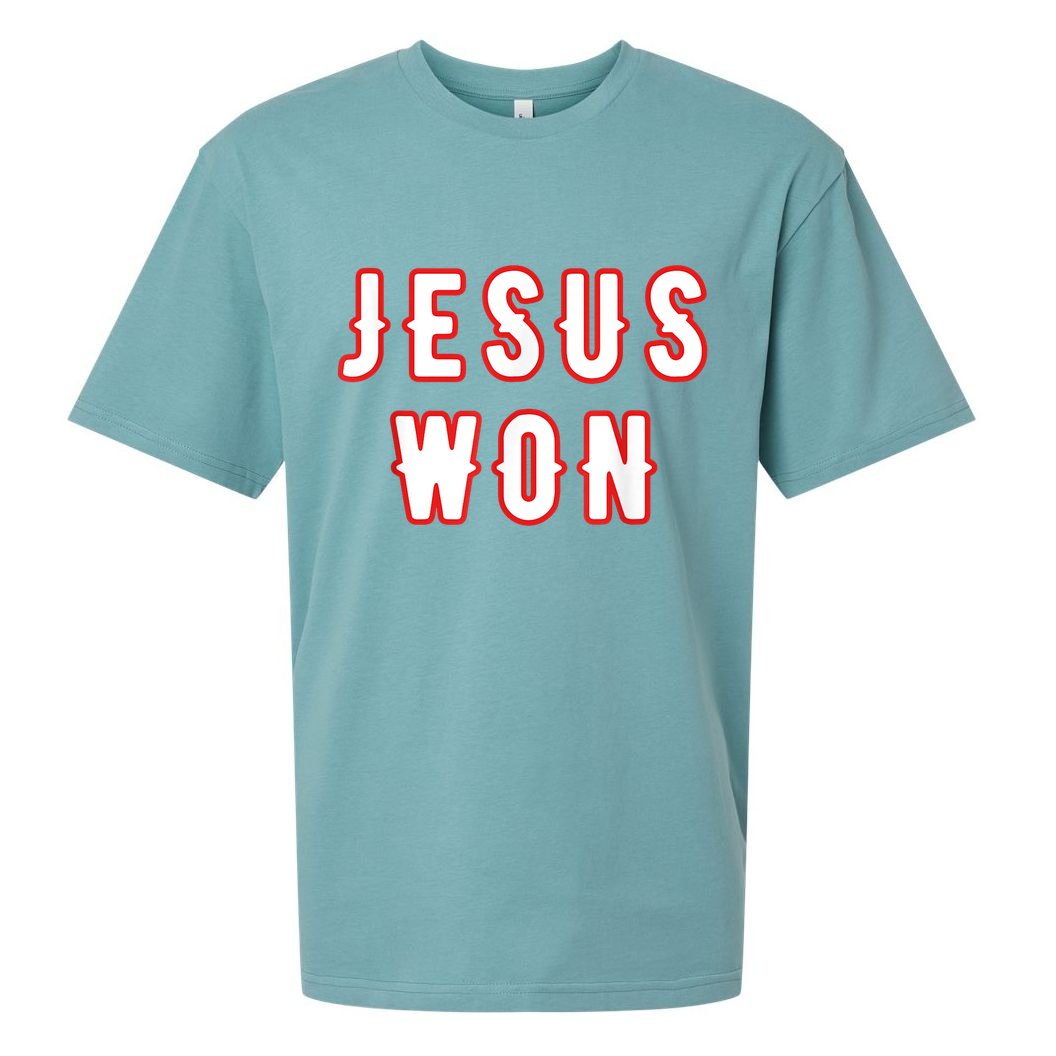 Jesus Won Texas Sueded Cloud Jersey T-Shirt