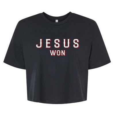 Jesus Won Texas Bella+Canvas Jersey Crop Tee