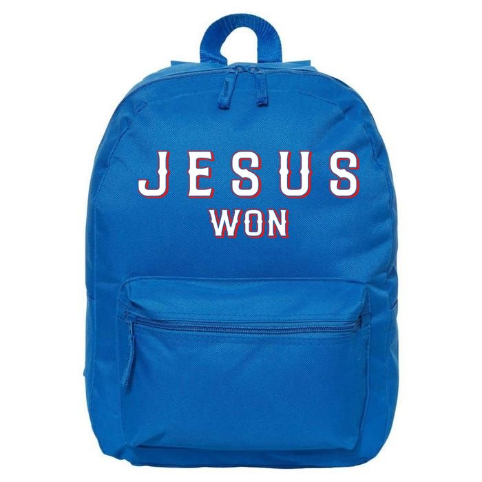 Jesus Won Texas 16 in Basic Backpack