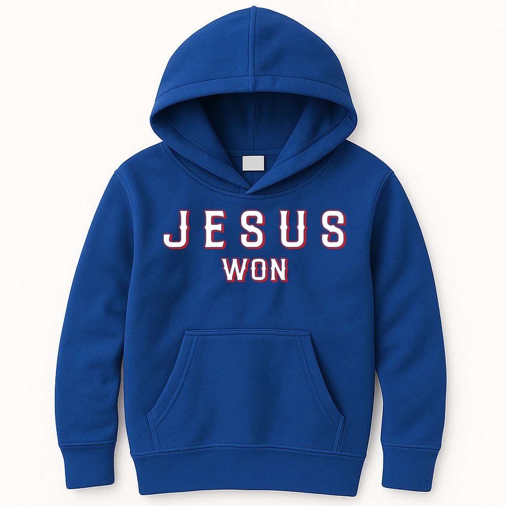 Jesus Won Texas Kids Hoodie
