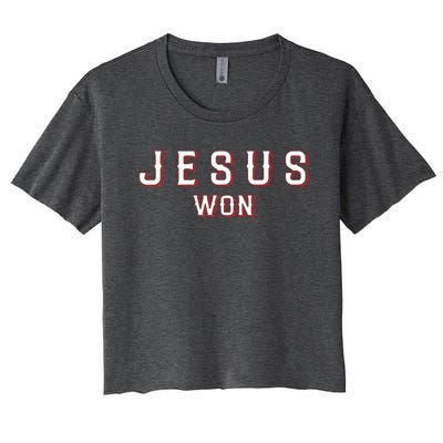 Jesus Won Texas Women's Crop Top Tee