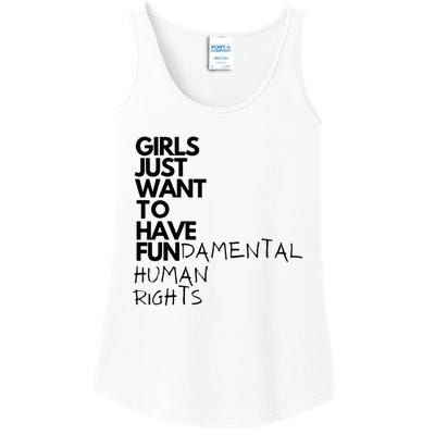 Just Want To Have Fundamental Human Rights Feminist Ladies Essential Tank