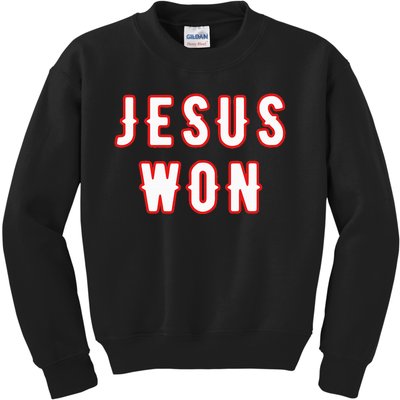 jesus won Texas Kids Sweatshirt