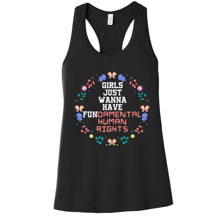 Just Want To Have Fundamental Rights Women's Racerback Tank