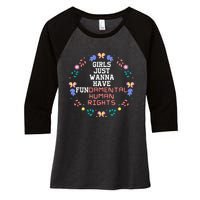 Just Want To Have Fundamental Rights Women's Tri-Blend 3/4-Sleeve Raglan Shirt