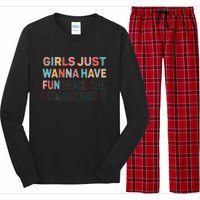 Just Want to Have Fundamental Human Rights Feminist Long Sleeve Pajama Set