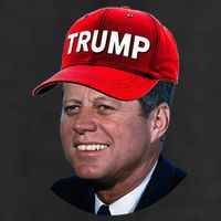Jfk Wearing Trump Hat Funny John F Kennedy Meme Graphic 2024 11oz C Handle Ceramic Mug