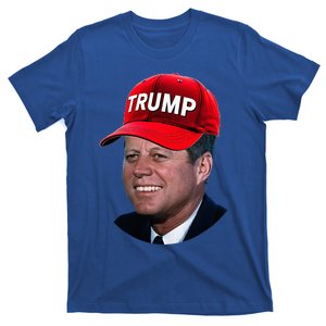 Jfk Wearing Trump Hat Funny John F Kennedy Meme Graphic 2024 T-Shirt