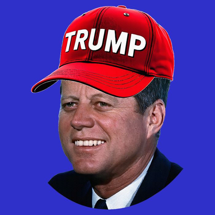 Jfk Wearing Trump Hat Funny John F Kennedy Meme Graphic 2024 16 in Basic Backpack