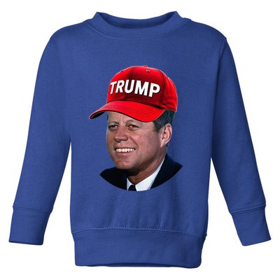 Jfk Wearing Trump Hat Funny John F Kennedy Meme Graphic 2024 Toddler Sweatshirt