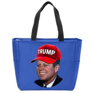 Jfk Wearing Trump Hat Funny John F Kennedy Meme Graphic 2024 Zip Tote Bag