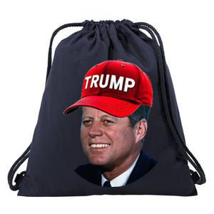 Jfk Wearing Trump Hat Funny John F Kennedy Meme Graphic 2024 Drawstring Bag