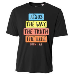 Jesus Way Truth Life John 146 Easter Religious Cooling Performance Crew T-Shirt