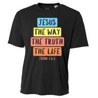 Jesus Way Truth Life John 146 Easter Religious Cooling Performance Crew T-Shirt