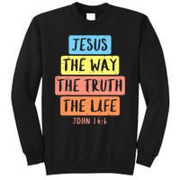 Jesus Way Truth Life John 146 Easter Religious Sweatshirt