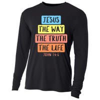 Jesus Way Truth Life John 146 Easter Religious Cooling Performance Long Sleeve Crew