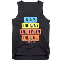 Jesus Way Truth Life John 146 Easter Religious Tank Top