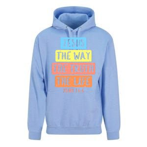 Jesus Way Truth Life John 146 Easter Religious Unisex Surf Hoodie