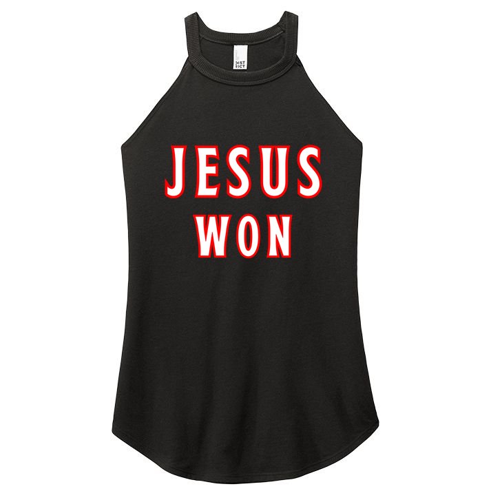 Jesus Won Texas Rangers Women's Perfect Tri Rocker Tank