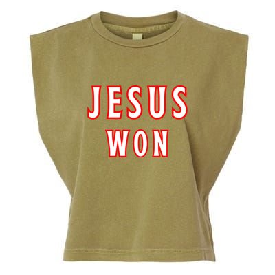 Jesus Won Texas Rangers Garment-Dyed Women's Muscle Tee