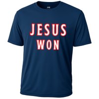 Jesus Won Texas Rangers Cooling Performance Crew T-Shirt