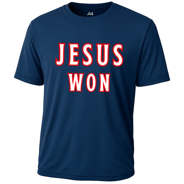 Jesus Won Texas Rangers Cooling Performance Crew T-Shirt