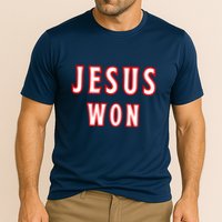 Jesus Won Texas Rangers Cooling Performance Crew T-Shirt