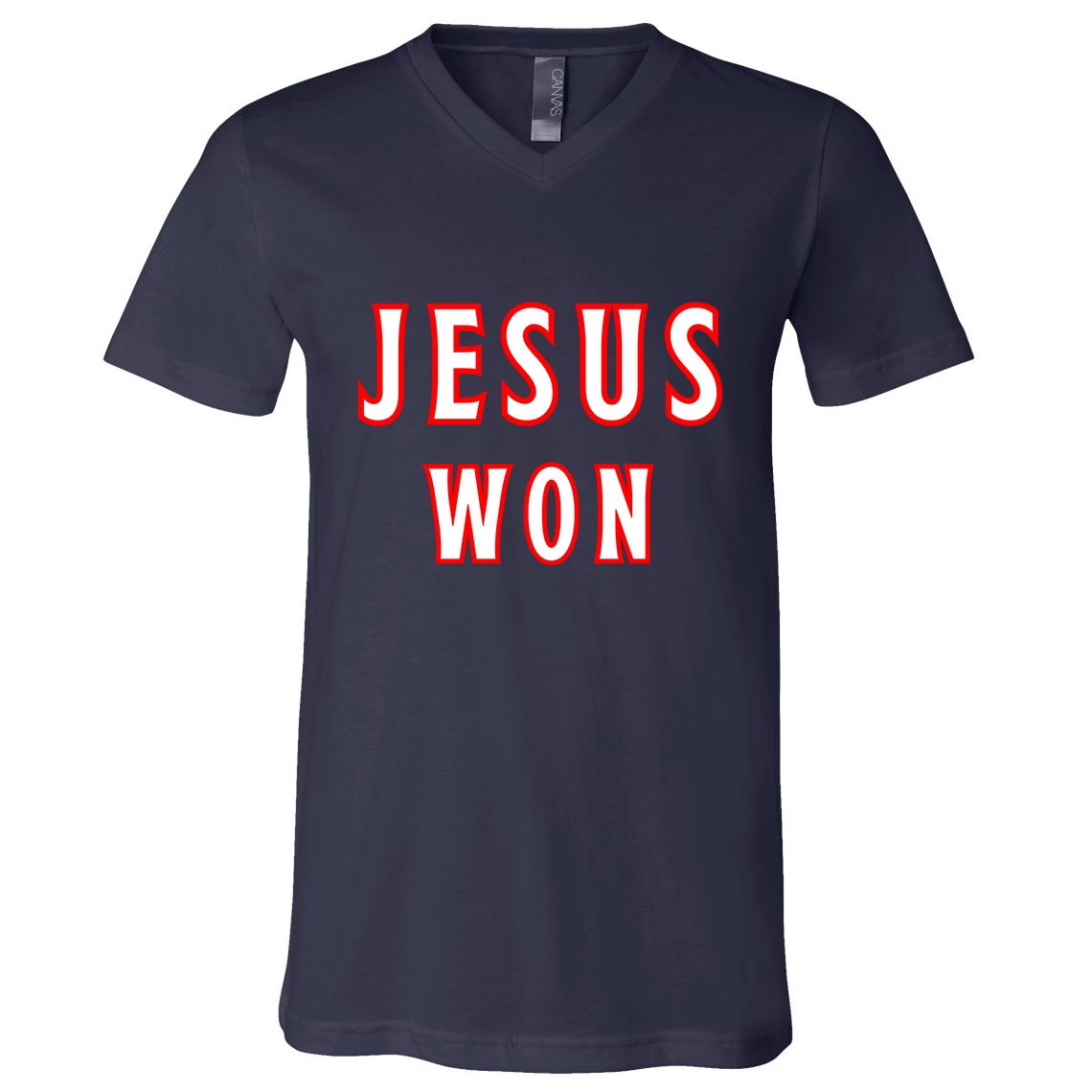 Jesus Won Texas Rangers V-Neck T-Shirt