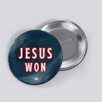 Jesus Won Texas Rangers Button