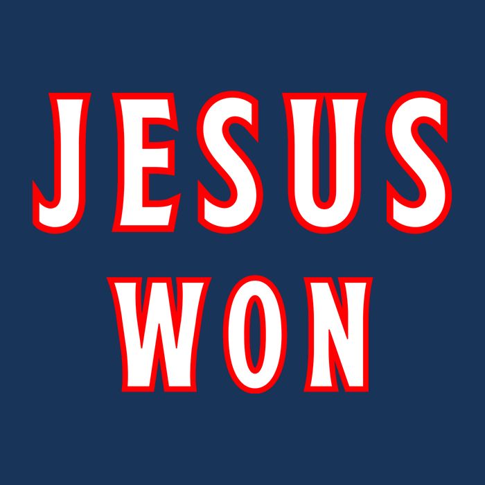 Jesus Won Texas Rangers Drawstring Bag