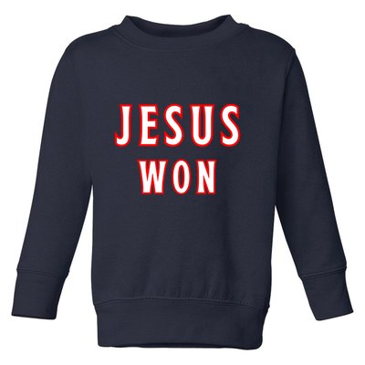 Jesus Won Texas Rangers Toddler Sweatshirt