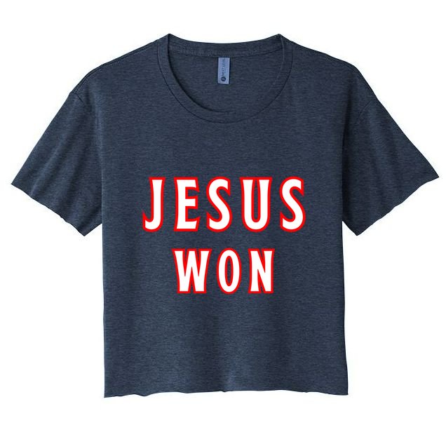 Jesus Won Texas Rangers Crop Top