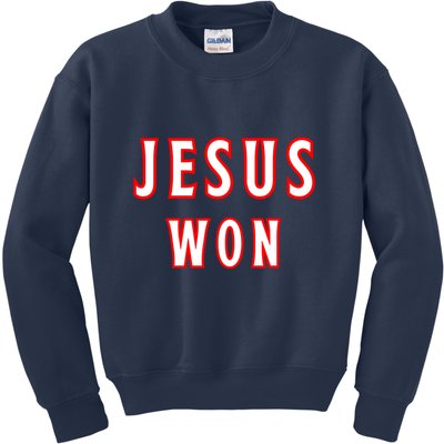 Jesus Won Texas Rangers Kids Sweatshirt