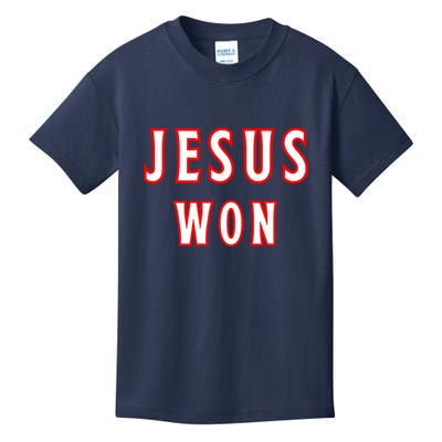 Jesus Won Texas Rangers Kids T-Shirt