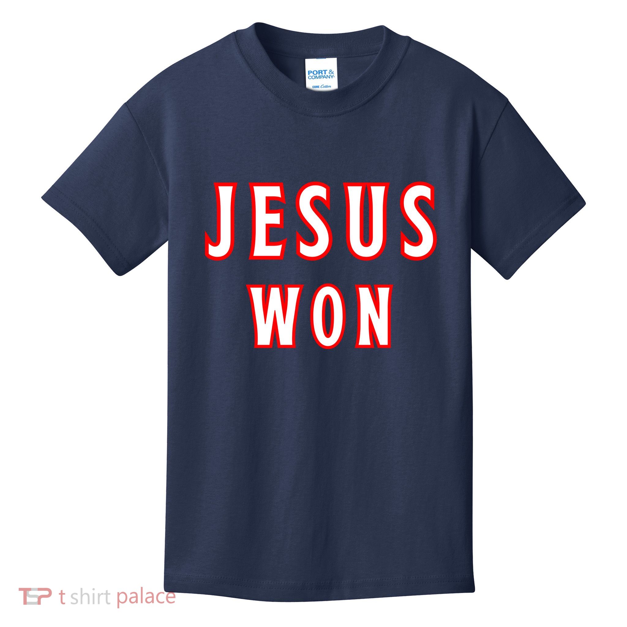 Jesus Won Texas Rangers Kids T-Shirt