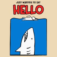 Just Wanted To Say Hello Funny Shark Drawstring Bag