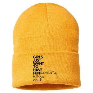 Just Want To Have Fundamental Human Rights Feminist Sustainable Knit Beanie