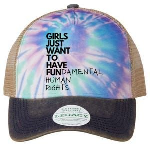 Just Want To Have Fundamental Human Rights Feminist Legacy Tie Dye Trucker Hat