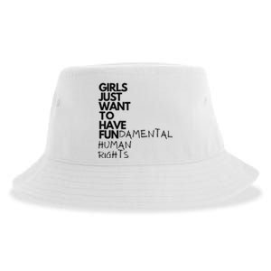 Just Want To Have Fundamental Human Rights Feminist Sustainable Bucket Hat