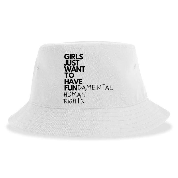 Just Want To Have Fundamental Human Rights Feminist Sustainable Bucket Hat