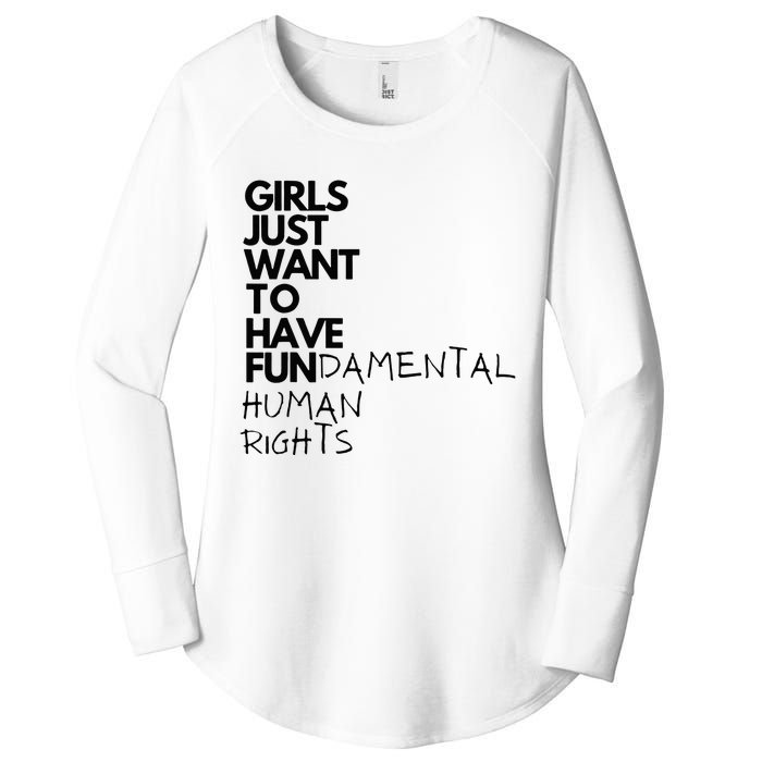 Just Want To Have Fundamental Human Rights Feminist Women's Perfect Tri Tunic Long Sleeve Shirt