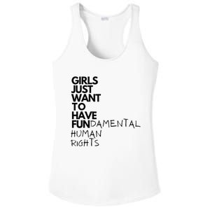 Just Want To Have Fundamental Human Rights Feminist Ladies PosiCharge Competitor Racerback Tank