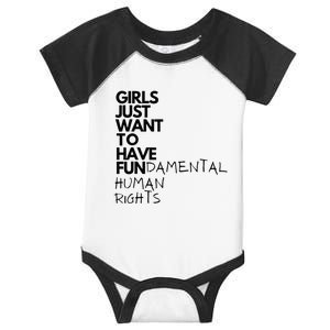 Just Want To Have Fundamental Human Rights Feminist Infant Baby Jersey Bodysuit