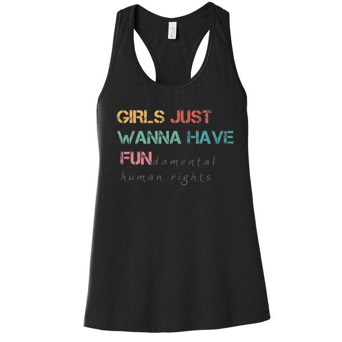 Just Want To Have Fundamental Rights Women's Racerback Tank