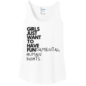 Just Want To Have Fundamental Human Rights Feminist Ladies Essential Tank